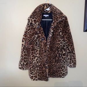 cheetah print fur coat